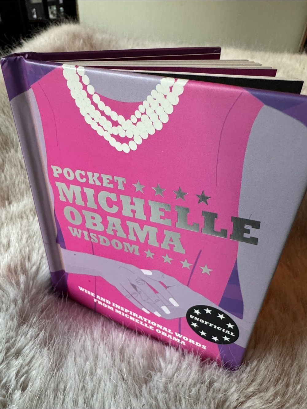 Michelle Obama Pocket Wisdom Hardcover Book - Pink